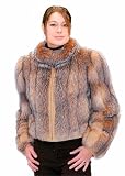 Crystal Fox Zippered Jacket - Fox Fur Jacket