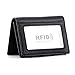 HAWEE Menâ€™s Bifold Front Pocket Wallet Genuine Leather RFID Blocking Card Billfold 5 Slots with Cash Clip, Black