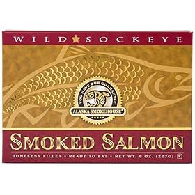 Alaska Smokehouse 8 oz Smoked Sockeye Salmon Gift Box by Alaska Smokehouse