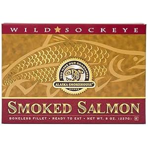 Alaska Smokehouse 8 oz Smoked Sockeye Salmon Gift Box by Alaska Smokehouse