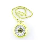 New ANTIQUE Style Gold Windup Mens Classic Pocket Watch by Antonio