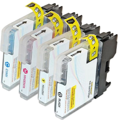 ****4 Pack**** LC1100/980. FAST DELIVERY. XL Multipack Set of 4 HIGH CAPACITY Brother LC 1100 By Premier Ink Cartridges. Compatible with LC1100 LC1100HY HY LC1100BK LC1100C LC1100M LC1100Y BK C M Y CMY BCMY VBCMY. LC 980 LC980 LC-980 LC980BK LC980C LC980M LC980Y LC980VALBP LC980BKBP2. LC1100HYBK, LC1100HC, LC1100HM, LC1100HY, for DCP-145C DCP-163C DCP-165C DCP-165C DCP-185C DCP-195C DCP-365CN DCP-373 CW DCP-375CW DCP-377 CW DCP-383C DCP-385C DCP-387C DCP-395CN DCP-585CW DCP-6690CW DCP-J715 W MFC-250C MFC-255CW MFC-290C MFC-295CN MFC-297C MFC-490CW MFC-5490CN MFC-5890CN MFC-5895CW MFC-6490CW MFC-6690CW MFC-6890CDW MFC-6890CW MFC-790CW MFC-795CW MFC-990CW MFC-J615W. 1 Black, 1 Cyan, 1 Magenta, 1 Yellow. (Premier Ink Cartridges ©)