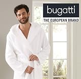 Produkt-Bild: Bugatti, Bademantel mit Kapuze von Gr. M bis Gr. XXL, - Gr&ouml;&szlig;e L -, Herren , Tomaso, wei&szlig;