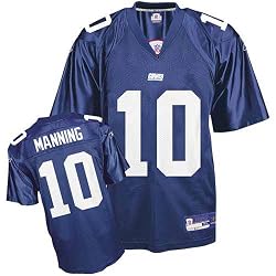 Eli Manning #10 New York Giants NFL "CHILD" Replica Player Jersey by Reebok Outerstuff (Size 4-7)