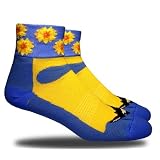 RHINO SOCKS SS series, Sunflower, bky blue/yellow, anklet sports cycling biking hiking running socks
