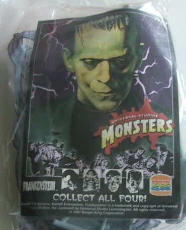 1990s 3 3/4 Burger King Premium Universal Monsters Frankenstein Action Figure Mint in Package by Khamchaii
