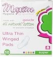 Maxim Ultra Thin, Winged, Chlorine Free, Hypoallergenic Pads, Super, Unscented, 10 Count Boxes (Pack of 3)