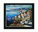Art Reproduction Oil Painting - Mediterranean Scenes: My Spot by the Sea with New Age Wood Frame - Black Finish - 24.75 X 28.75 - Hand Painted Framed Canvas Art