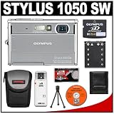 Olympus Stylus 1050 SW 10.1MP Waterproof / Shockproof Digital Camera (Silver) + Olympus 2GB xD-Picture Card + Spare Li-42B Battery + Case + Accessory Kit