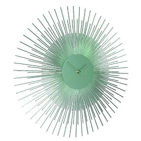 Silver Starburst Wall Clock (Silver) (20
