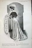 1905 BEAUTIFUL ELEGANT LADY FASHION DRESS FUR WOMAN