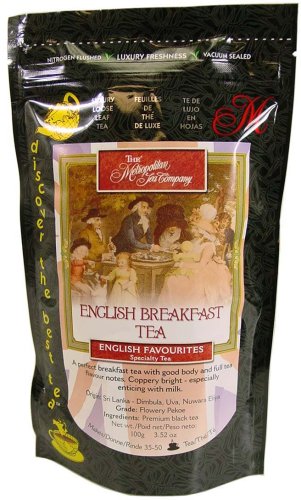 English Breakfast Tea ~ Discovery Loose Tea Pack 100 gr 3.5 oz with Disposable reusable... by Metropolitan Tea