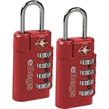 eBags TSA-accepted 4-Dial Combo Lock (2 pack) (Red)