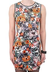 Polyester/Satin Floral Print Tropical Print Bodycon Dress 