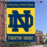 NCAA Notre Dame Fighting Irish 2-Sided 28-by-40 inch House Banner ND Logo with  Pole Sleeve