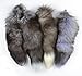 Extra Large Silver Fox Tail Natural Color 20