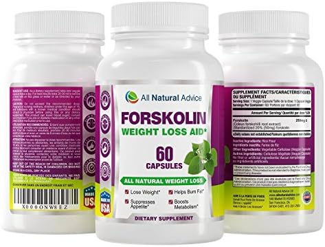 Pure Forskolin Extract for Extreme Weight Loss by One Planet Products, 60 Capsules