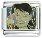 Girl With Ice Cream Food Beverages Italian Charms Bracelet Link