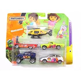 Matchbox Nickelodeon 5 Packs Die Cast Cars Dora, Diego, Wonderpets, Backyardigans