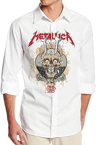 Metalica Album Duola Men's Gentle Long Sleeve Shirt - SizeM White