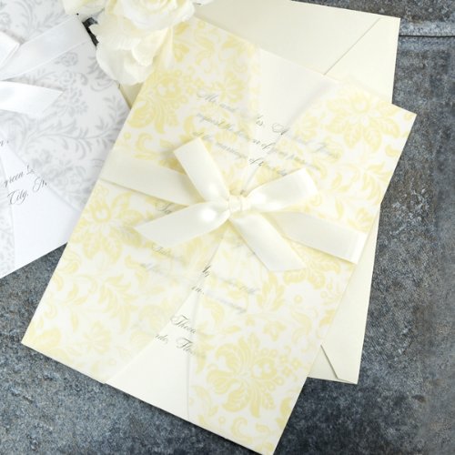 Laura Ashley Butter Cream Jacket Invitation Kit - pack of 50