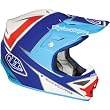 Troy Lee Designs Stinger Air MotoX Motorcycle Helmet w/ Free B&F Heart Sticker Bundle - White/Blue