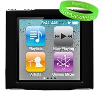 Premium Black Hard Shell Snap Case for Apple iPod Nano 6th Gen Skin Case (6th Generation Nano, 6G, 6th Gen) compatible with 8GB /16GB Apple iPod Nano Touchscreen + Live * Laugh * Love Vangoddy Wrist Band