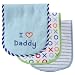 3 Pack I Love Baby Burp Cloths - Blue-Daddy [Baby Product]