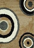Home Dynamix Synergy S1006-195 Polypropylene 6-Feet 6-Inch by 9-Feet 8-Inch Area Rug, Beige/Gray