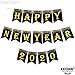 Happy New Year 2020 Banner â€“ Large Size, No DIY Real Glitter | New Years Eve Party Supplies 2020 | Happy New Year Party Decorations | NYE Decorations | Happy New Year Sign | New Years Eve Decorations