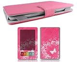 Bundle Monster Barnes & Noble Nook Synthetic Leather Case Cover Jacket + Skin Sticker + Screen Protector Ebook Accessories Combo - Fit 3G and Wifi Version