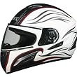 AFX Wave Adult FX-100 Street Racing Motorcycle Helmet w/ Free B&F Heart Sticker Bundle - Flat White