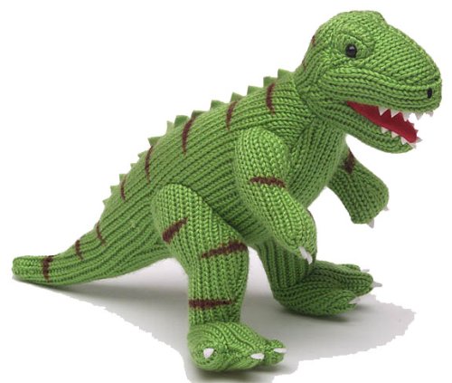 Childrens Toyshop  Toys : Knitted T-Rex Soft Toy