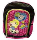 Littlest Pet Shop Pink & Black Peace Love and Pets 16 Backpack