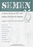Semen, N� 25 : Le discours de presse...