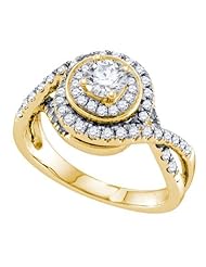 1.00CT DIAMOND 0.40CT CENTER ROUND BRIDAL RING