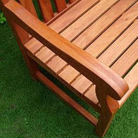 Patio park bench Baltic 5 foot garden classic mahogany shorea wood