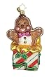 Christopher Radko Glass Sweet Surprise Gingerbread Christmas Ornament #1014942