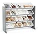 Tot Tutors WO701 Springfield Collection Supersized Wood Toy Storage Organizer Extra Large Grey/White