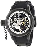 Invicta Men's 1846 Russian Diver Mechanical Black Skeleton Dial Black Polyurethane Watch Invicta Men's 1846 Russian Diver Mechanical Black Skeleton Dial Black Polyurethane Watch
