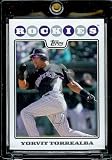 2008 Topps Baseball Cards # 11 Yorvit Torrealba - Colorado Rockies - MLB Baseball Trading Card in a Protective Screw Down Display Case