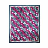 Patch Magic King Red Log Cabin Duvet Cover, 108-Inch by 98-Inch