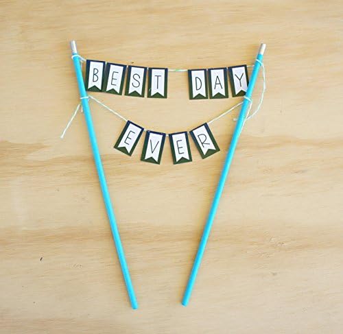 Mini Banner Cake Topper "Best Day Ever"