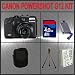 Canon PowerShot G12 Digital Camera + Huge Accessories Package Including 4GB SDHC Memory Card + NB-7L Extra Replacement Li-ion Battery Pack + Hi-Speed SD Card Reader + Carrying Case + Table Top Tripod Kit