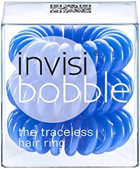 Invisibobble Traceless Hair Ring and Bracelet, Navy Blue Suitable for All Hair Types by Invisibobble (English Manual)