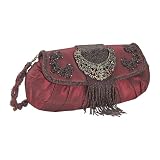 Inge Christopher Jewel Buckle Silk East West Flap