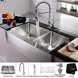 Stainless Steel Farmhouse Kitchen Sink Faucet/Dispenser