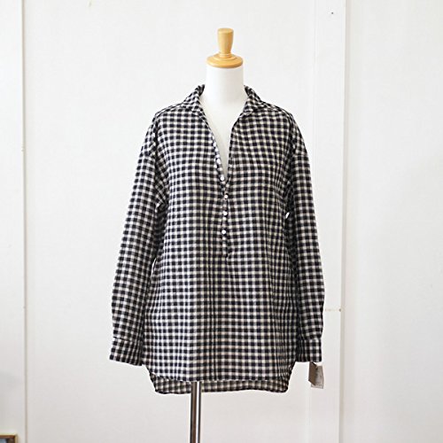 (ダナファヌル) DANA FANEUIL ギンガムチェック柄長袖シャツチュニック ２（M） ブラックチェック（32）