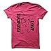 Sun Frog Shirts Women's Frenchie Love T-Shirt Large Heliconia