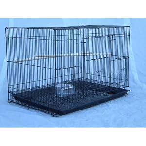 CASE OF 6 AVIARY BREEDING BIRD CAGES 24x16x16 – BLACK